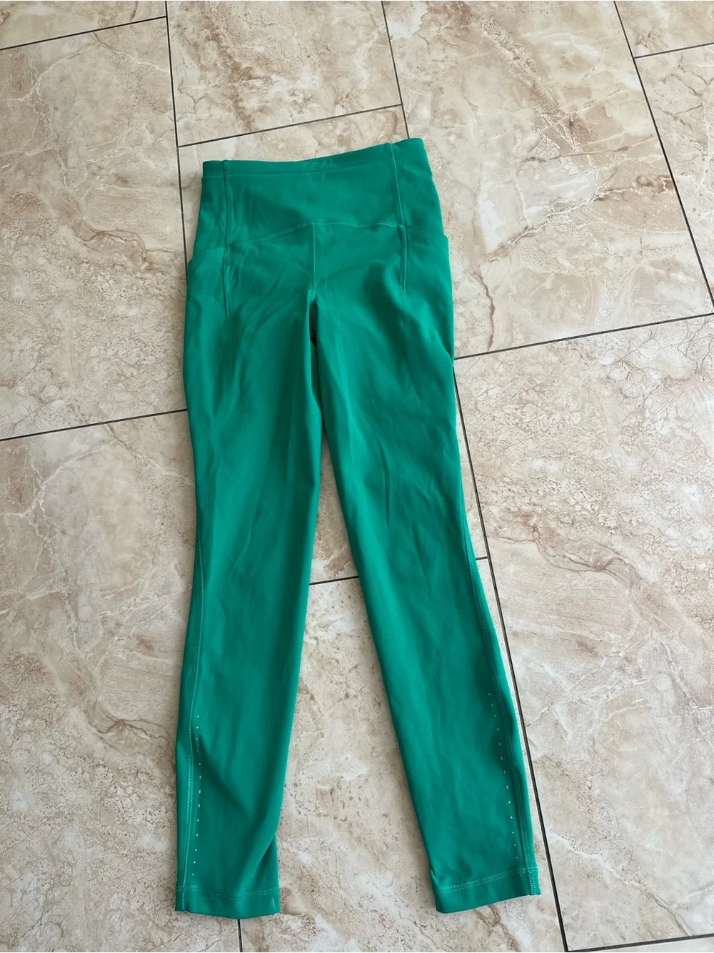 High-Rise Green Slim Leg Women’s Pants leggings